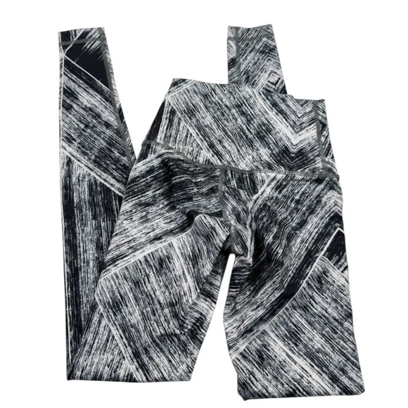 Lululemon Wunder Under Pant Full-On Luon Roll Down Heat Wave White Black - Picture 3 of 9